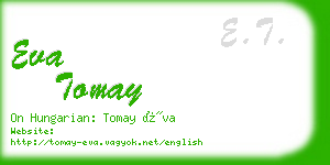 eva tomay business card